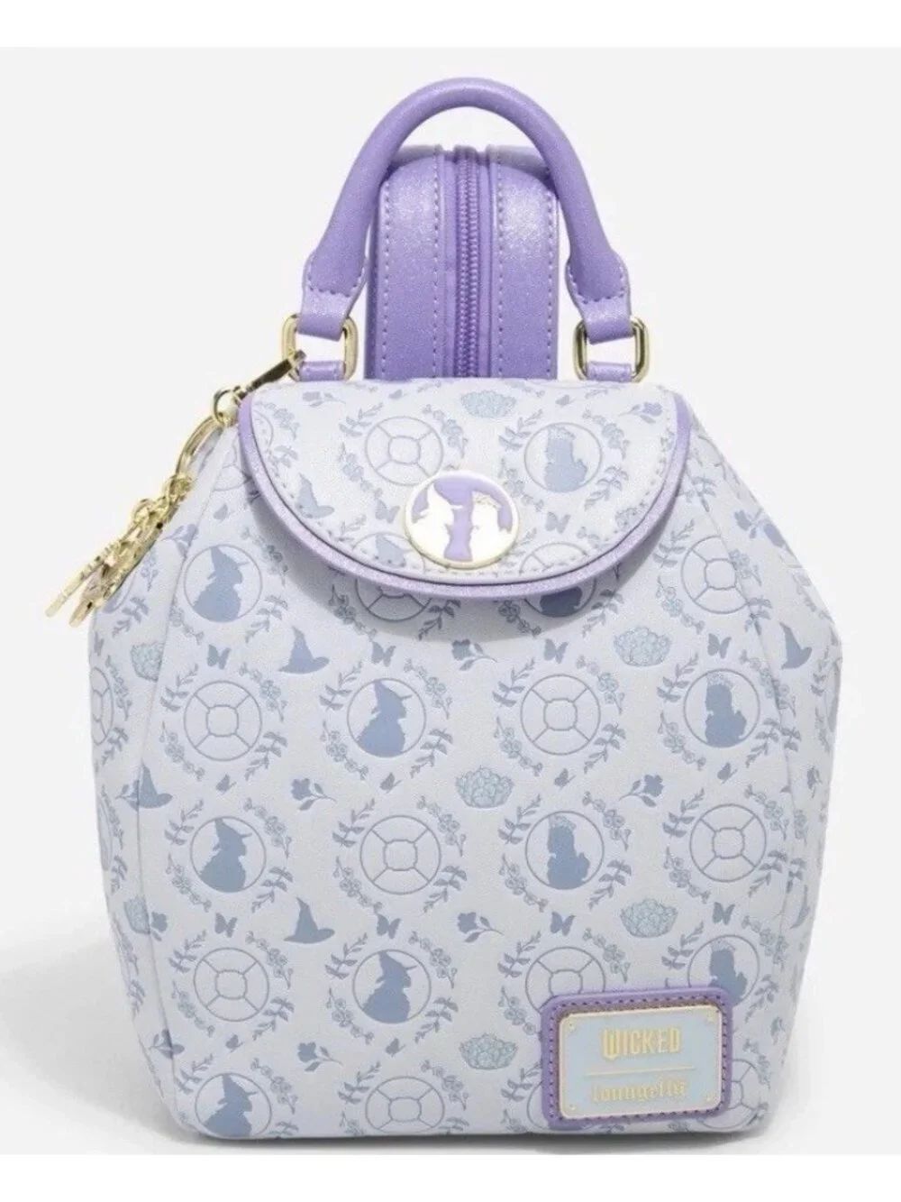 Loungefly Wicked Elphaba Glinda Silhouette Micro Mini Backpack Purple NWT